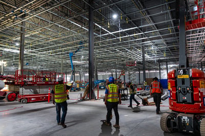 Nordfab ductwork installed at an industrial facility.