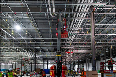 Nordfab Ducting installed at an industrial facility to transport dust and fumes.