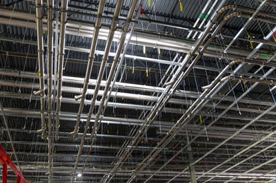 Nordfab ductwork installed in an industrial facility.