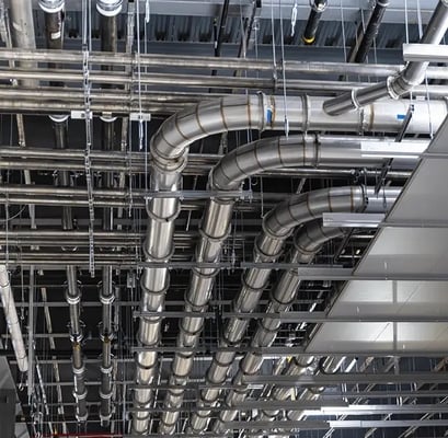 Nordfab ducting installed in an EV battery manufacturing plant.